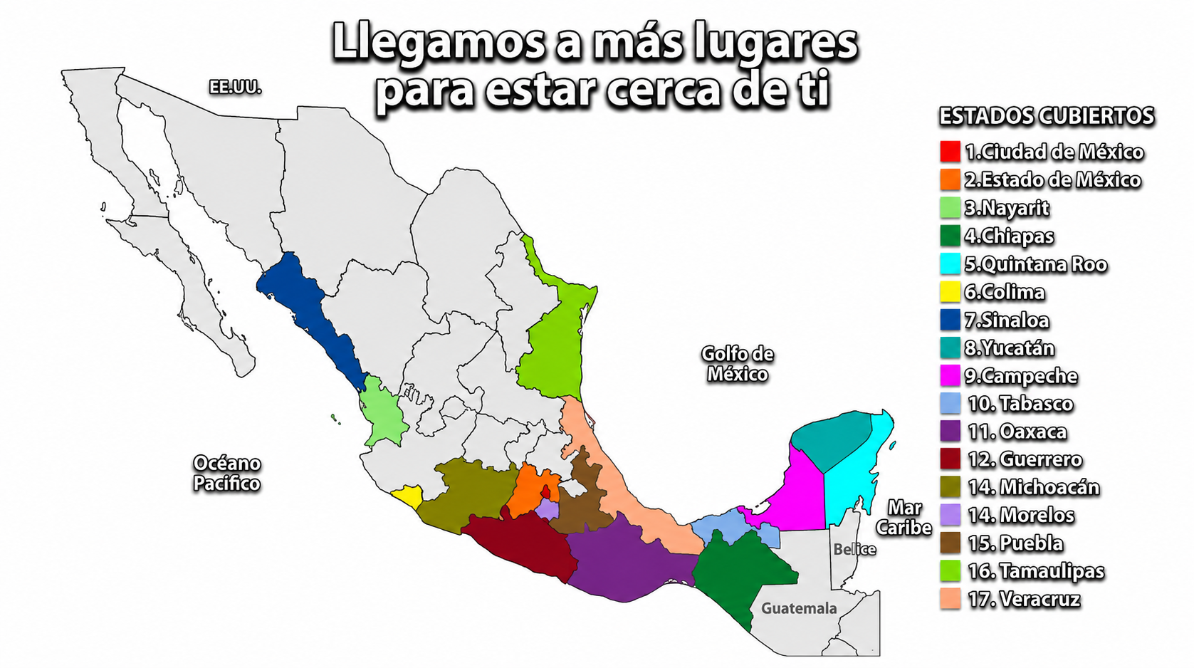 Cobertura en estados